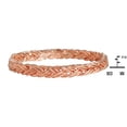 thumbnail image 3 of AeraVida Eternity Double Braid Weave Band Rose Gold Over Sterling Silver Ring-8, 3 of 3