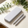 thumbnail image 3 of Pencil Box Large Capacity Plastic Pencil Case Boxes, Hard Pencil Case Crayon Box with Snap-tight Lid Plastic Pencil Boxes Pens Erasers Stationery Supplies Boxes for Home Office, 1Pc(Grey,7.6x2.5"), 3 of 7