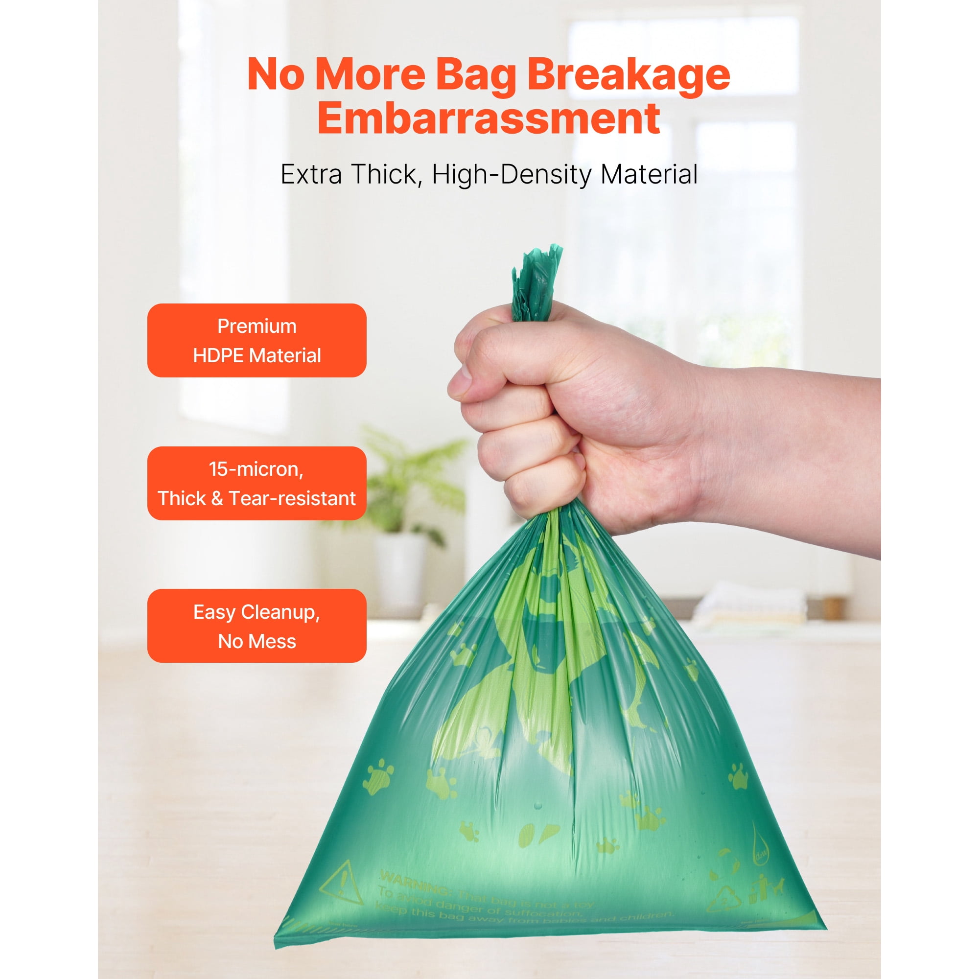 KFFKFF Dog Waste Bags, 270 Count 13 x 9 in, Durable & Thick Pet Waste Bags, Lavender Scented, Leak-Resistant Trash Bags for Pets, Dispenser Not Included