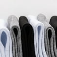 thumbnail image 4 of 3 Pairs/Lot Men's Socks Black White Business Casual Simple Versatile Solid Color Breathable Cotton Sports Mesh Short Socks, 4 of 5