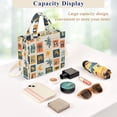 thumbnail image 5 of FORMRS Womens Corduroy Tote Bag Crossbody Shoulder Handbag with Pocket, Beige Playful Stamp, 5 of 7