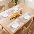 thumbnail image 3 of REGALWOVEN Rectangle Placemats Set of 6 Plastic Placemats for Kitchen Dining Washable Heat Resistant Table Placemats Wipeable Table Mat Orange 17.7x11.8inch, 3 of 6