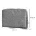 thumbnail image 2 of Estuche para lápices de gran capacidad, bolsa grande para guardar marcadores, estuche para lápices con cremallera, impermeable, portátil, con soporte, gris, grande, 2 of 5