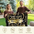 thumbnail image 4 of 25th Anniversary Blanket Gifts - Wedding Anniversary Blanket Gifts, Anniversary Romantic Gifts for Couple, Golden 25 Years of Marriage Gifts for Wife, Husband, Dad, Mom, Grandpa, Grandma, 60x80, 4 of 6