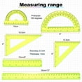 thumbnail image 2 of Uxcell 6pcs Triangular Ruler Set 15/30cm Plastic Metric Inch Ruler Geometric Protractor Triangle Ruler Engineering Scale, Blue, 2 of 6