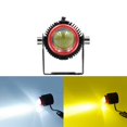 thumbnail image 2 of 2 faros delanteros LED para motocicleta, luz antiniebla bicolor, 3000 K, amarillo, 6500 K, blanco, luces de conducción universales, 30 W, 3000 lm, haz alto/bajo, impermeable, DRL para coche, SUV, camión, ATV   JM, 2 of 5
