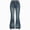H551-Light Blue, variant on TOWED22 Girl's Flare Jeans High Waisted Bell Bottom Denim Pants with Pockets,Blue,5-6 Y