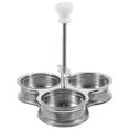 thumbnail image 2 of GOOHOCHY Hervidor de huevos, molde para hueveras, cocedor de huevos escalfados de acero inoxidable, 3 tazas, hervidores de huevos, sartenes para escalfar huevos para el desayuno, cocinar huevos, 2 of 7