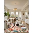 thumbnail image 5 of Moynesa 5'x7' Floral Living Room Rugs, Area Rugs 5x7ft Rug for Bedroom Ultra-Thin Soft Rug, Non-Slip Washable Rugs Stain Resistant Boho Rug Low-Pile Throw Rug for ‎Dining Room Office,Light Pink, 5 of 8