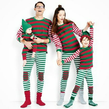 Xmas Kids Adult Family Matching Christmas Pajamas Sleepwear Nightwear (Matching Onesies For Best Friends Adults)
