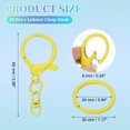 thumbnail image 2 of Uxcell Lobster Claw Clasps Keychain, Metal Lobster Clasp Hook with Swivel Trigger Clips Flat Split Keychain Ring Yellow, 2 of 7
