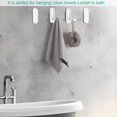 thumbnail image 3 of Foldable Towel Hooks for Bathroom 2 Pack,Wall Hooks for Hanging Heavy Duty Coat Robe Purse Foldable Hooks Storage Solution for Bathroom,Closet,Entryway,Pool and Kitchen (2, White), 3 of 3
