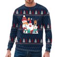 thumbnail image 1 of OJinShaWanO Chandail à Capuche Sans Manches pour Hommes Automne et Hiver Décontracté Imprimé de Noël Col Rond, 1 of 4
