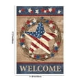 thumbnail image 3 of Utoimkio 12x18 Inch American Flag Welcome Garden Flag, Double-sided Rustic USA Patriotic Flag Outdoor Decorations Memorial Day Celebration Decor for Front Yard Lawn Patio Outside, 3 of 8