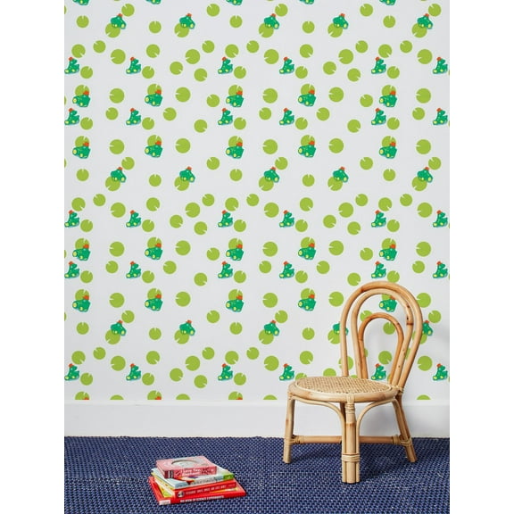 Jolly Jumper and Lily Removable Vinyl Wallpaper By Fisher-Price - White