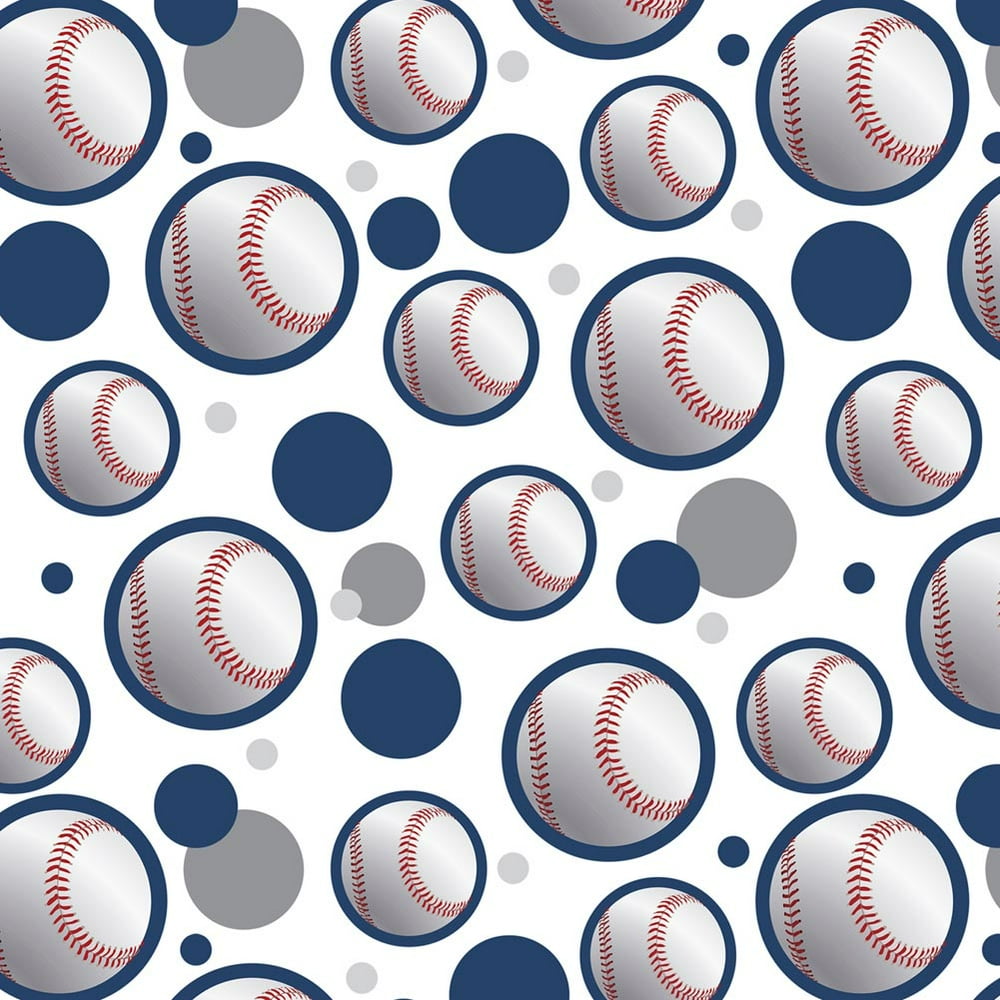 Baseball Ball Sport American National Blue Premium Gift Wrap Wrapping