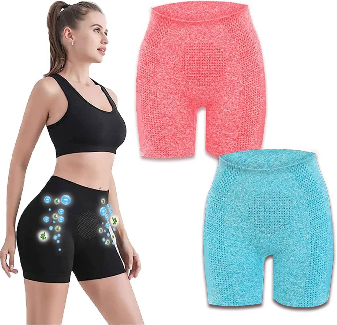 2PCS Shapermov Ion Shaping Shorts,Shapermov Detoxification Shapewear