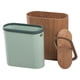 thumbnail image 2 of Cubos de basura de madera Baoblaze Cubos de basura ovalados con tapa, 2 of 5