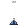 thumbnail image 3 of Yep by Golden Lighting Orwell 1-light 10in Pendant in Pewter and Navy Blue shade, 3 of 3