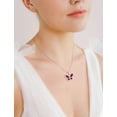 thumbnail image 3 of Starchenie Butterfly Pendant Necklace Women 925 Sterling Silver Birthstone July Ruby Butterfly Jewelry Gifts, 3 of 7