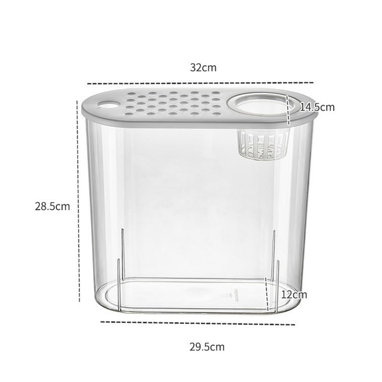 Small Fish Tank Clear Fish Breeding Box Goldfish Aquarium Tank for  Goldfish，Fish and Plants Growing System Tank for Home Living Room Garden  Desktop With Hydroponics 