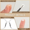 thumbnail image 4 of Uxcell 10 Pairs Eyeglass Nose Pads 4.1mm Glass Nose Grips Round Shape Clear, 4 of 7