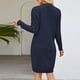 thumbnail image 4 of Mini vestido de punto para mujer, informal, sexy, con cuello en V, color sólido, ajuste holgado, atuendo diario FLhrweasw Nuevo, 4 of 7