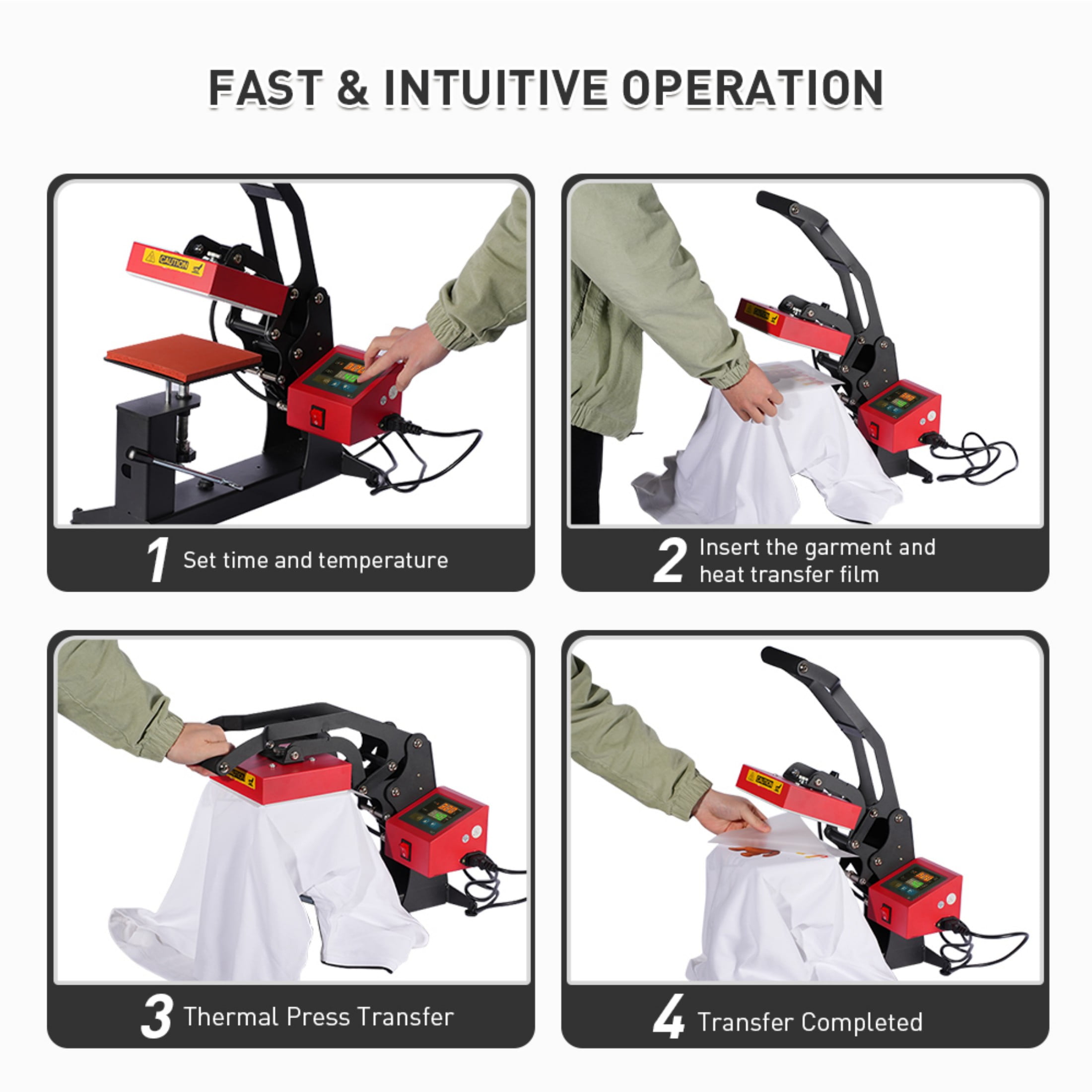 3 in 1 Combo Heat Press Machine for Cap,Label,Cup