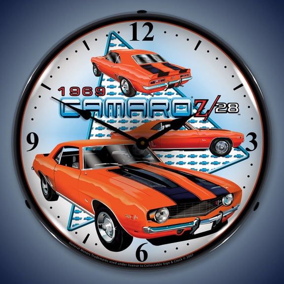 1969 Camaro Z28 Wall Clock, Lighted