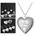 thumbnail image 5 of Photo Locket Necklace Picture Keepsake Love Heart Vintage Openable Frames Letters, 5 of 8