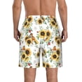 thumbnail image 3 of Naloa Sunflowers Leaves And Birds Men's Beach Shorts, Surfing shorts, Swim trunks, Quick Dry Swim Trunks for Surfing Beach Fun - XX-Large, 3 of 9