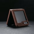 thumbnail image 2 of ELEHOLD Case for Samsung Galaxy Z Flip 7, Premium TPU & Faux Magnetic Leather Phone Case with Screen Protector,Brown, 2 of 4