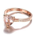 thumbnail image 3 of 1.50 Carat Heart shape Morganite and Diamond in 14k Rose Gold affordable morganite and diamond engagement ring, 3 of 3