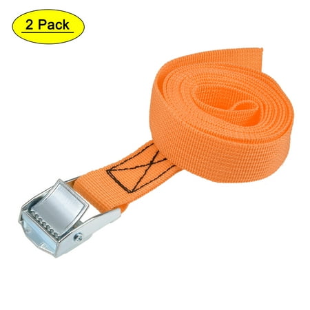 

Uxcell 0.61ft Cam Buckle Tie Down Lashing Strap Up to 176.37lbs Polypropylene Orange 2 pack