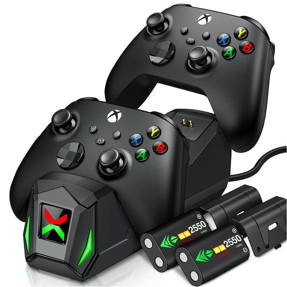 ESYWEN Controller Charger for Xbox, Charging Station with 2*2550mAh Controller Battery Packs for Xbox Series/One X/S/Elite