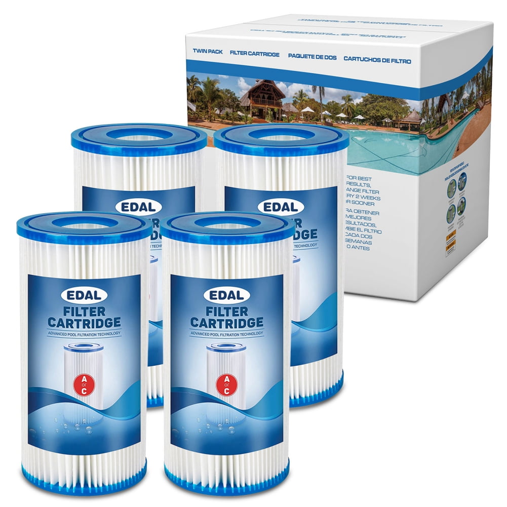 6 Packs Summer Waves Polygroup 4"x8" Type A/C Swimming Pool Filter Cartridge 