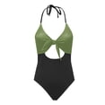 thumbnail image 4 of LSLJS Women Bikini Print Strappy Back Set Swimsuits Plus Size Bathing Suits Tankinis Swimwear, One-piece Swimsuit, 4 of 6