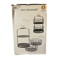 thumbnail image 3 of Mesa Wrought Iron 2 Tier Basket With Stand Set, 3 of 3