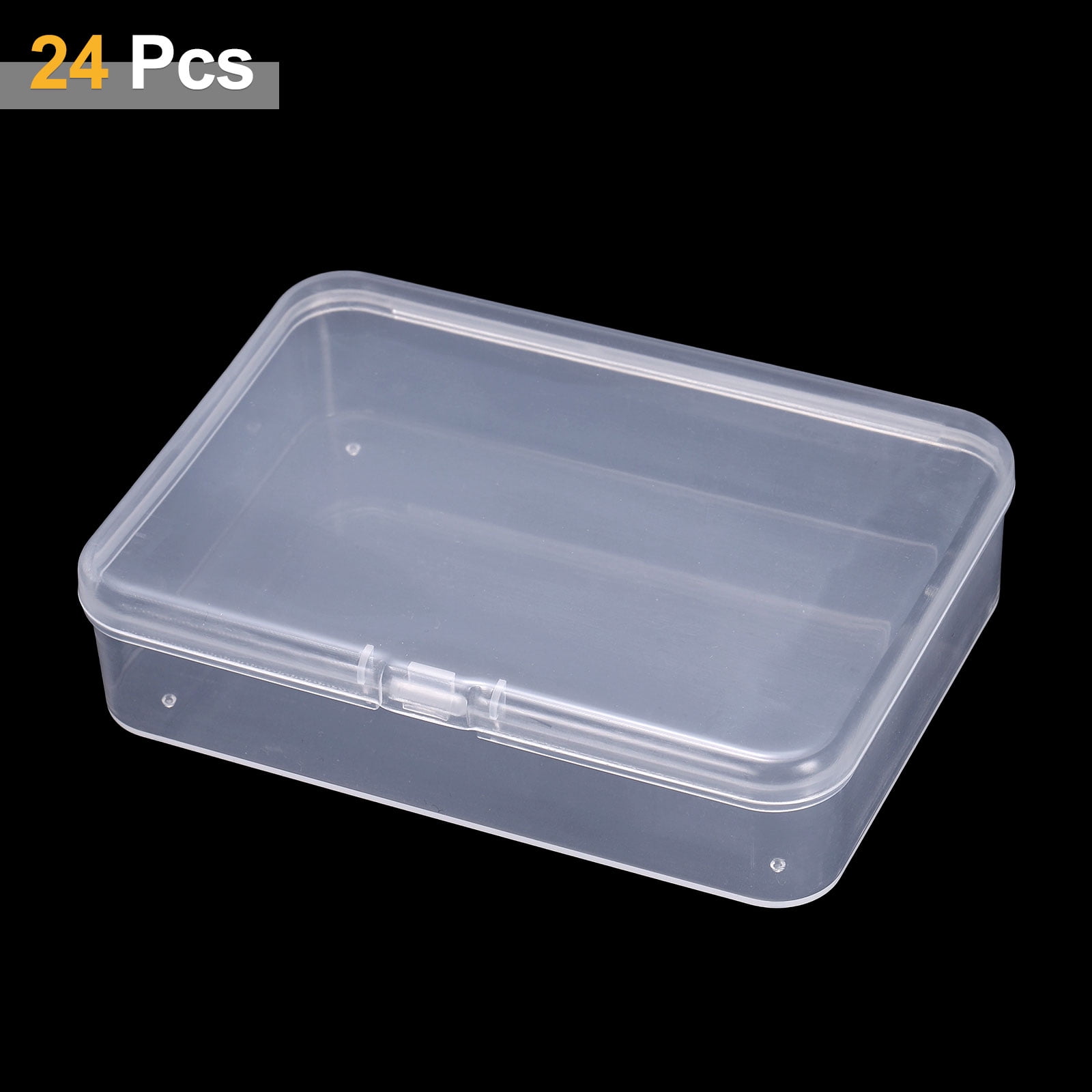 Uxcell 24pcs 4.13" x 2.95" x 0.98" Plastic Beads Storage Containers Box, Clear