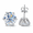 White Gold, variant on 2Ct Round Cut Moissanite Stud Earrings for Women, 925 Sterling Silver, White Gold Plated