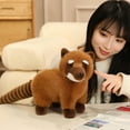 thumbnail image 6 of Realistic Raccoon Plush Toy Simulation Stuffed Animals Soft Sleep Aid Anxiety Relief Companion Brown, 6 of 8