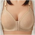 thumbnail image 1 of Women Full Coverage Bra Bra Women Sexy Lace Back Button Shaping Cup Adjustable Shoulder Strap Large Size Underwire Bra, 1 of 3
