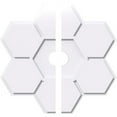 thumbnail image 2 of 22"OD x 5"ID x 7 1/2"C x 1"P Daisy Architectural Grade PVC Contemporary Ceiling Medallion, Two Piece, 2 of 2