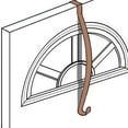 thumbnail image 2 of HighProfile Wreath Hanger Over the Door Hook (Holly-Embossed, Oil-Rubbed Bronze), 2 of 5