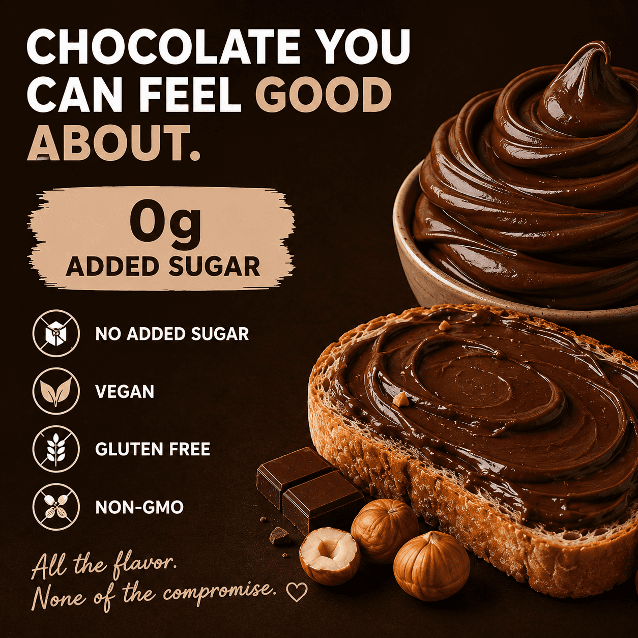 Chocolate Hazelnut Spread | Sugar-Free, Palm Oil–Free | Nut Dreamers