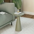 thumbnail image 5 of COZAYH Farmhouse Pedestal End Table Round Martini Table Wood Plant Stand Rustic Small Drink Table for Living Room, Bedroom, Sage Green, 5 of 7