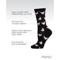 thumbnail image 3 of MeMoi Chickens Bamboo Blend Crew Socks - Womens - Female, One Size, Black, 3 of 8