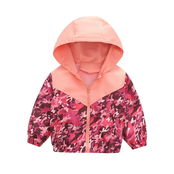 Lindreshi Winter Coats for Toddler Girls and Boys Toddler Kids Baby Boys Girls Fashion Cute Camouflage Pattern Windproof Jacket Hooded Coat