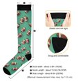 thumbnail image 3 of FORMRS Womens Knee High Socks Casual Long Thick Travel Daily Wear, 2 Pairs, Green American Footballs, 3 of 6