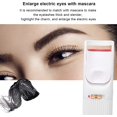 thumbnail image 6 of Heated Eyelash Curler Electric Intelligent Temperature Control Long Lasting Styling Mini Eyelash Curler for Women ABS Material 38 x 130mm (White), 6 of 16